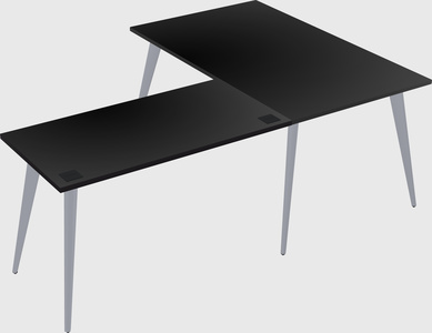 Modern l-shaped office desk