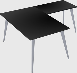 Modern l-shaped office desk