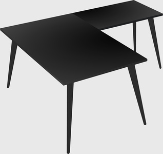 Modern l-shaped office desk
