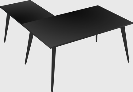 Modern l-shaped office desk