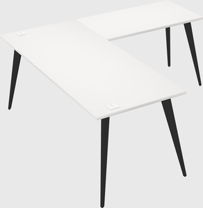 Modern l-shaped office desk