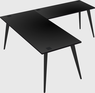 Modern l-shaped office desk