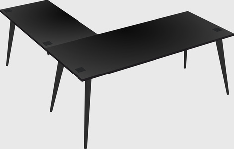 Modern l-shaped office desk