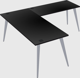 Modern l-shaped office desk