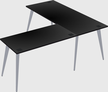 Modern l-shaped office desk