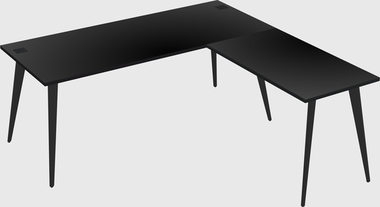 Modern l-shaped office desk