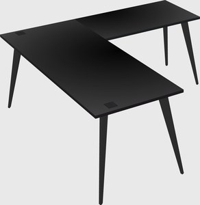 Modern l-shaped office desk
