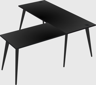 Modern l-shaped office desk