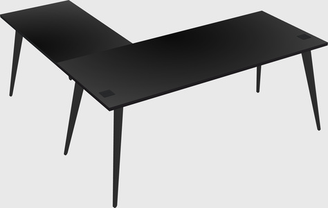 Modern l-shaped office desk