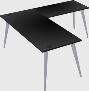 Modern l-shaped office desk