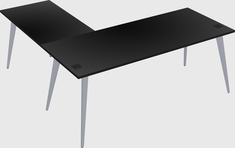 Modern l-shaped office desk