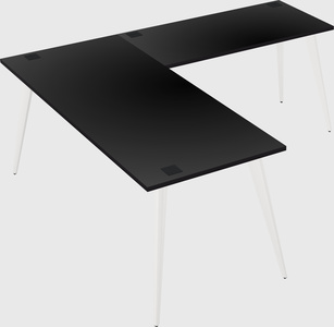 Modern l-shaped office desk