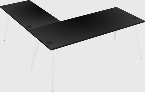 Modern l-shaped office desk
