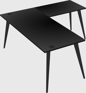 Modern l-shaped office desk