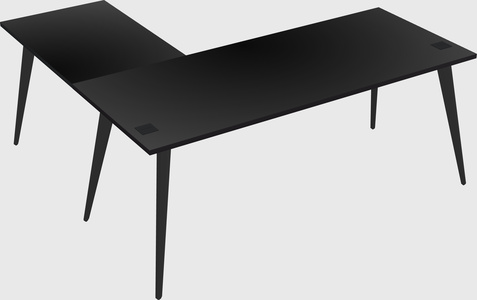 Modern l-shaped office desk