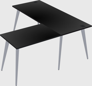 Modern l-shaped office desk