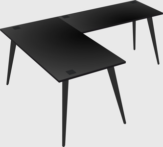 Modern l-shaped office desk