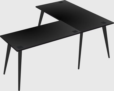 Modern l-shaped office desk