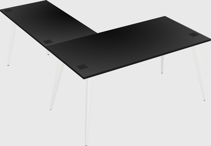 Modern l-shaped office desk