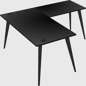Modern l-shaped office desk