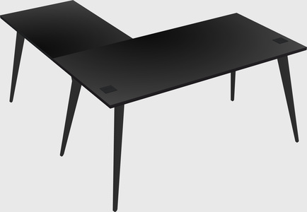 Modern l-shaped office desk