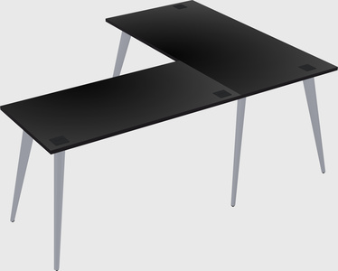 Modern l-shaped office desk