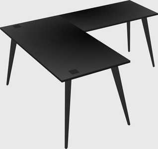 Modern l-shaped office desk