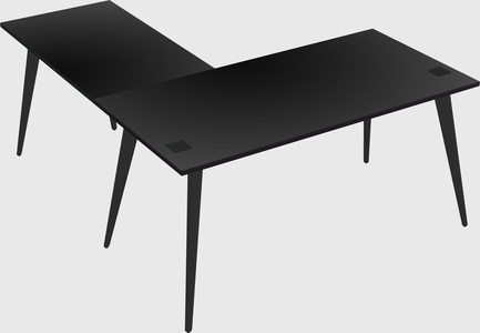 Modern l-shaped office desk
