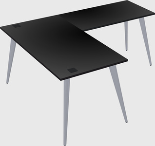 Modern l-shaped office desk