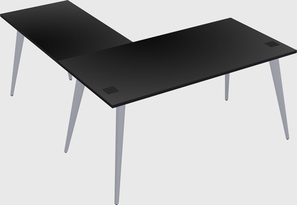 Modern l-shaped office desk