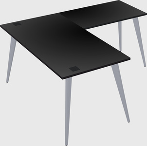 Modern l-shaped office desk