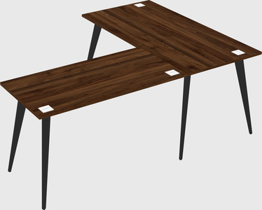 Modern l-shaped office desk