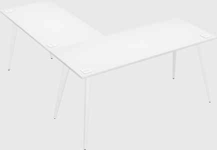 Modern l-shaped office desk