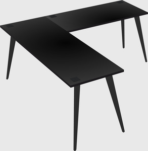 Modern l-shaped office desk