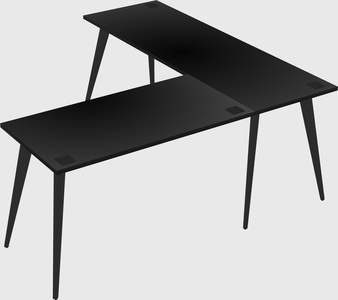 Modern l-shaped office desk