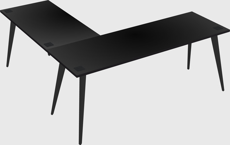 Modern l-shaped office desk