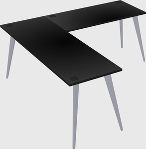 Modern l-shaped office desk