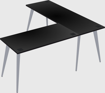 Modern l-shaped office desk