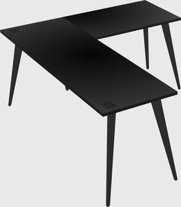 Modern l-shaped office desk