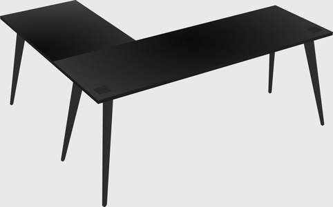 Modern l-shaped office desk