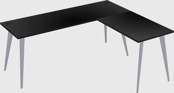Modern l-shaped office desk