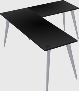 Modern l-shaped office desk