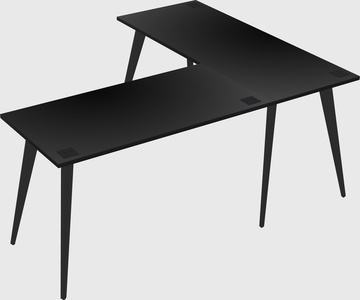 Modern l-shaped office desk