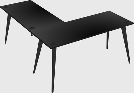Modern l-shaped office desk