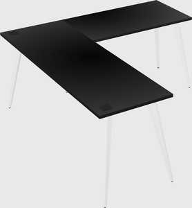 Modern l-shaped office desk