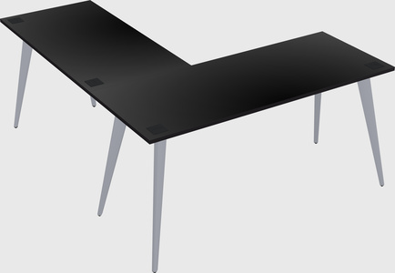 Modern l-shaped office desk