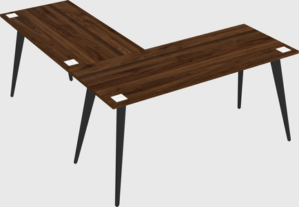 Modern l-shaped office desk