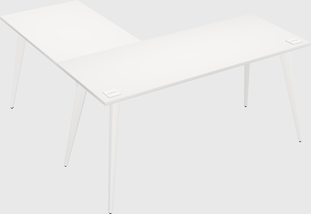 Modern l-shaped office desk