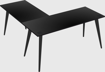Modern l-shaped office desk