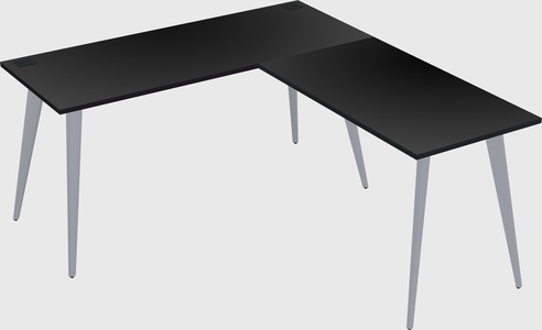 Modern l-shaped office desk
